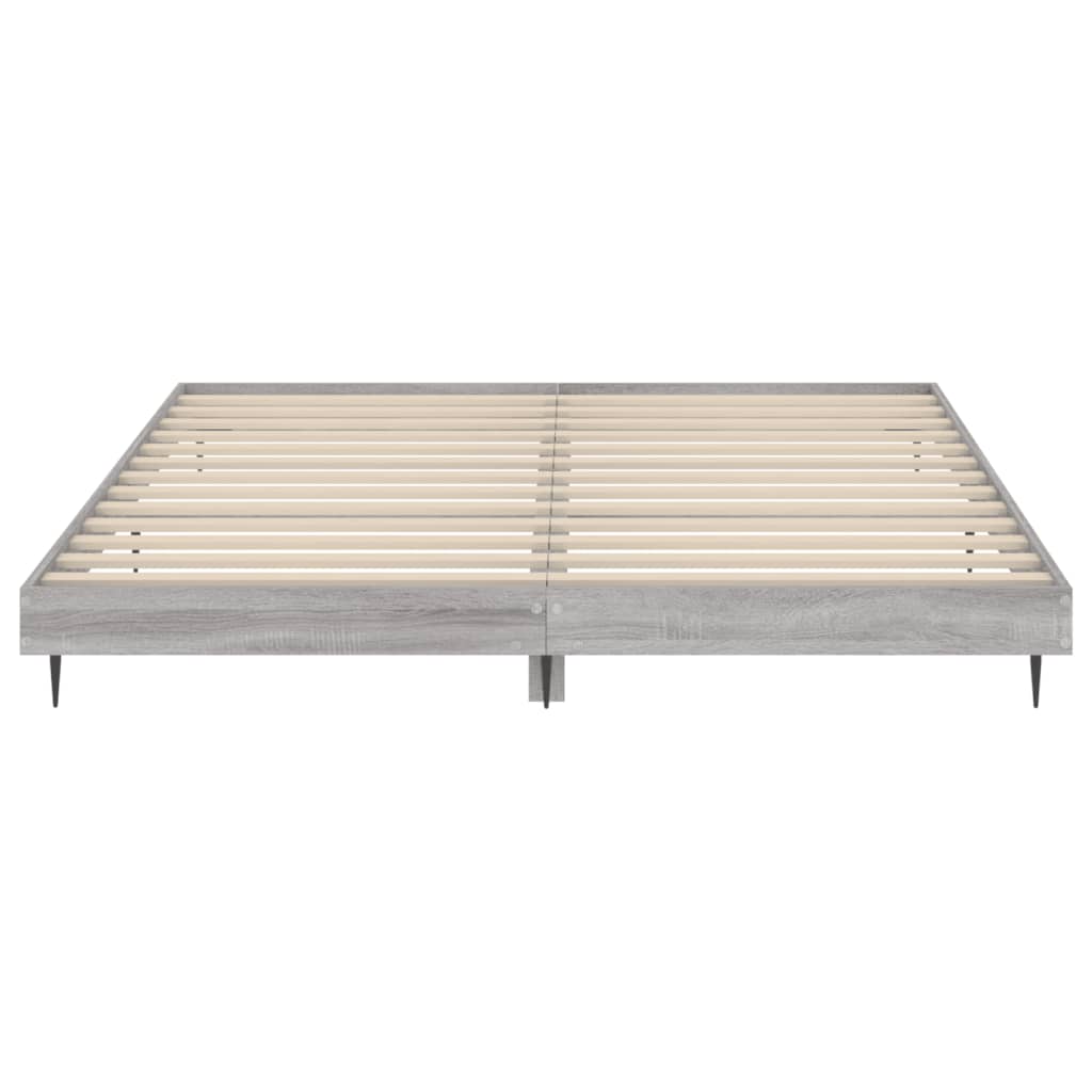 vidaXL Estructura de cama madera de ingeniería gris Sonoma 140x200 cm