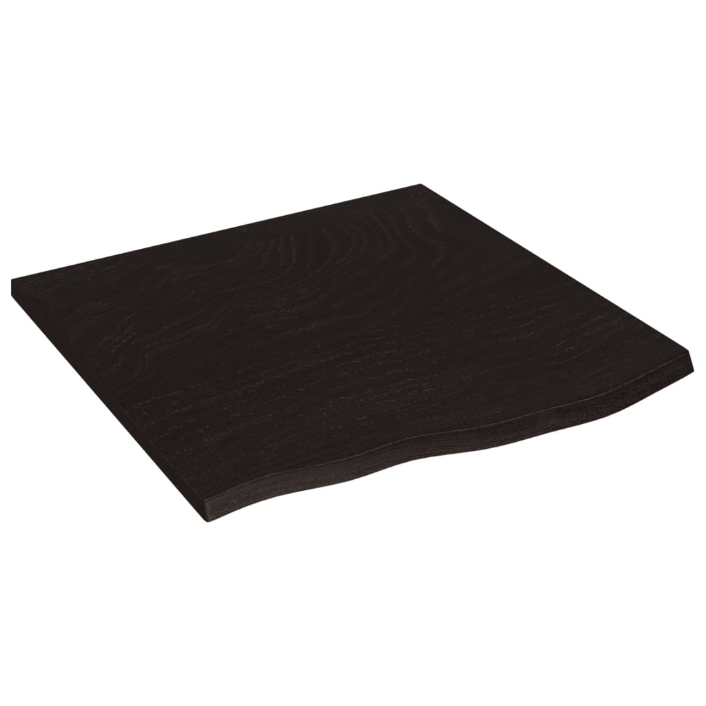 vidaXL Tablero de mesa madera roble tratada marrón oscuro 60x60x2 cm