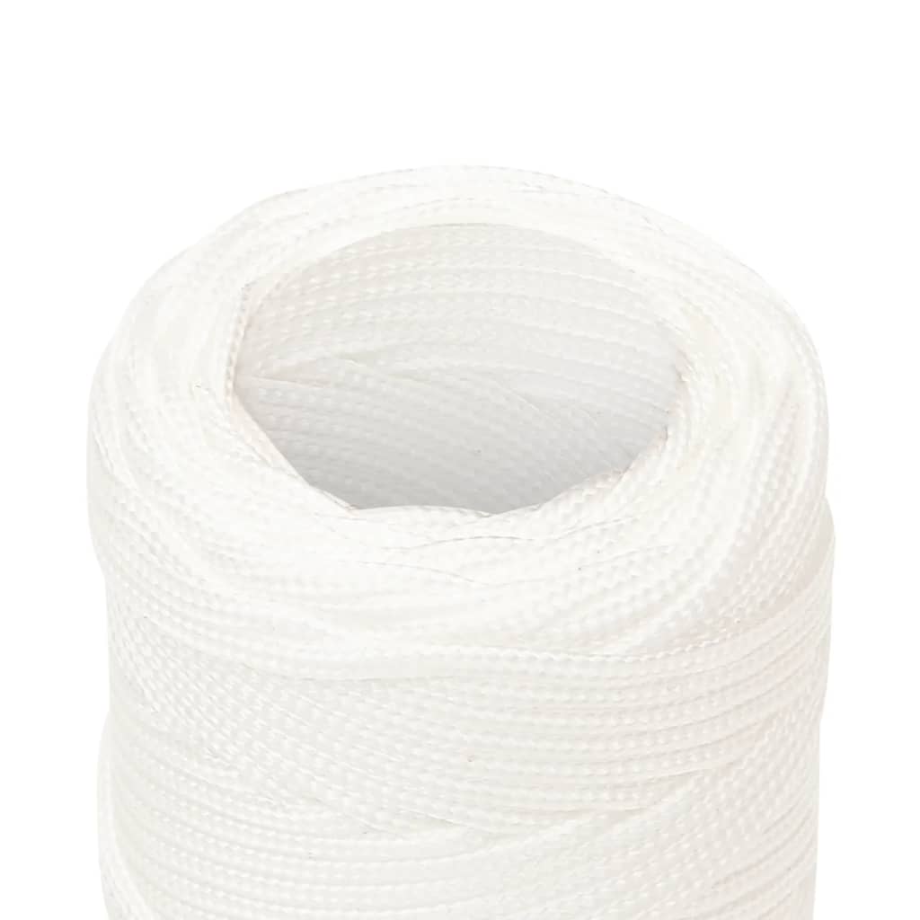 vidaXL Cuerda de barco polipropileno blanco intenso 2 mm 50 m