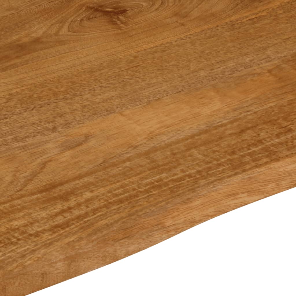 vidaXL Tablero de mesa borde natural madera maciza mango 90x80x2,5 cm