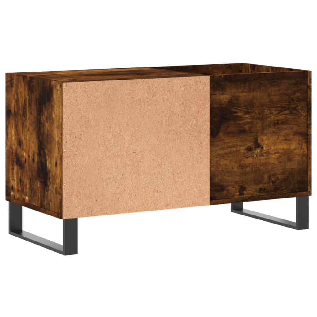 vidaXL Mueble de discos madera de ingeniería roble ahumado 85x38x48 cm