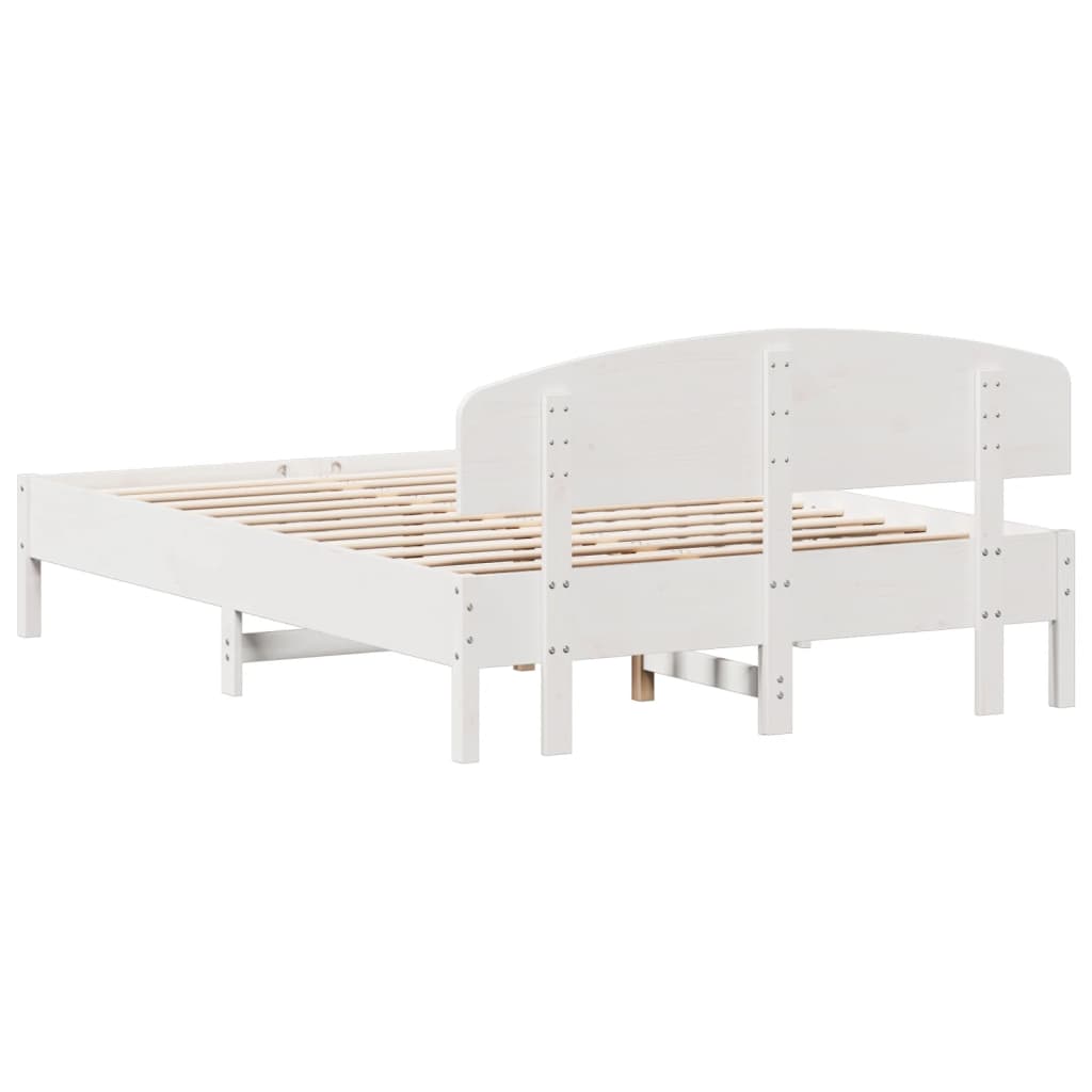 vidaXL Estructura de cama sin colchón madera de pino blanca 140x200 cm