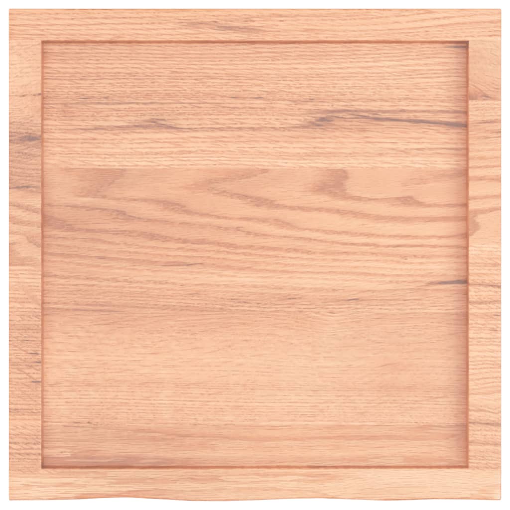 vidaXL Encimera baño madera maciza tratada marrón claro 60x60x(2-4) cm