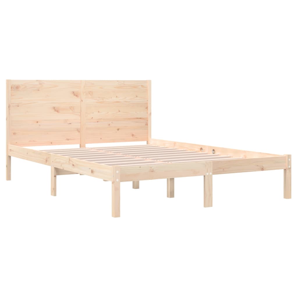 vidaXL Estructura de cama de madera maciza de pino 160x200 cm