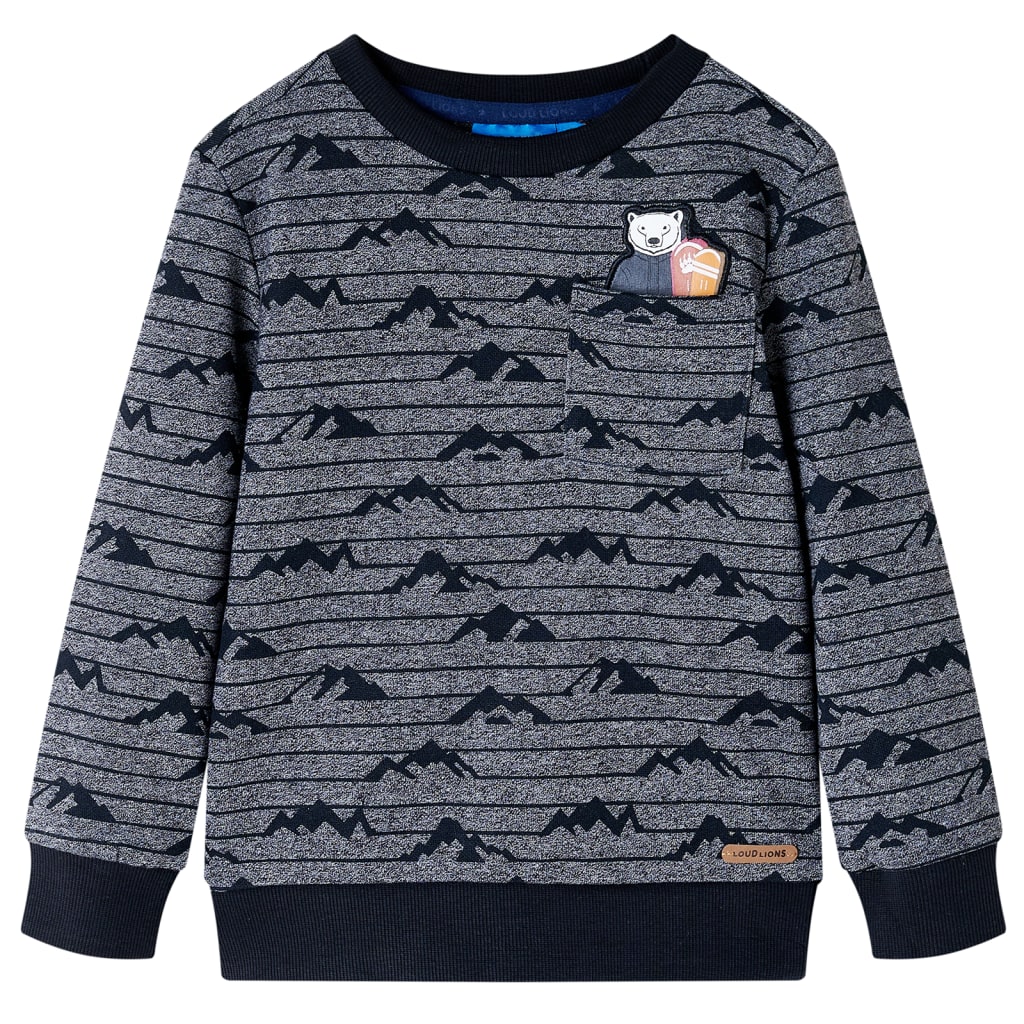 Sudadera infantil azul marino mélange 92