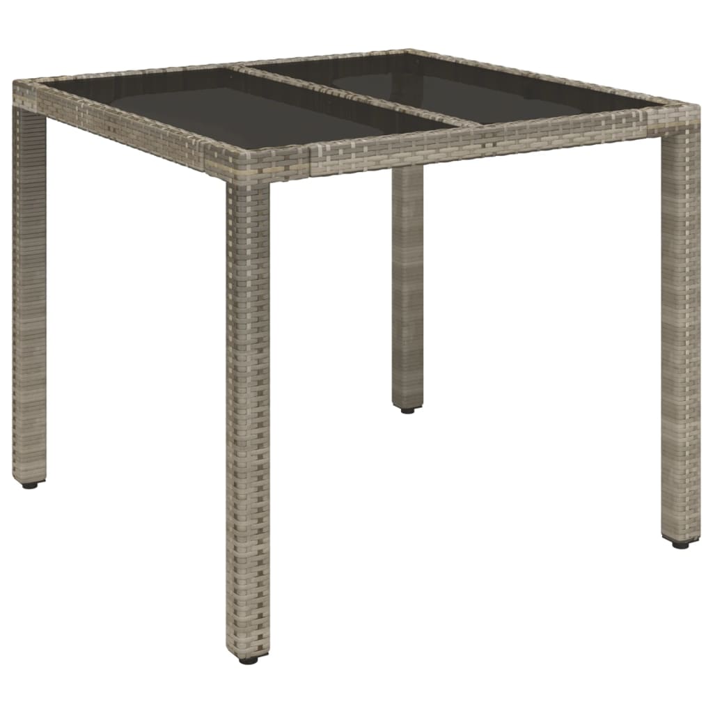 vidaXL Set comedor de jardín 5 piezas con cojines ratán sintético gris