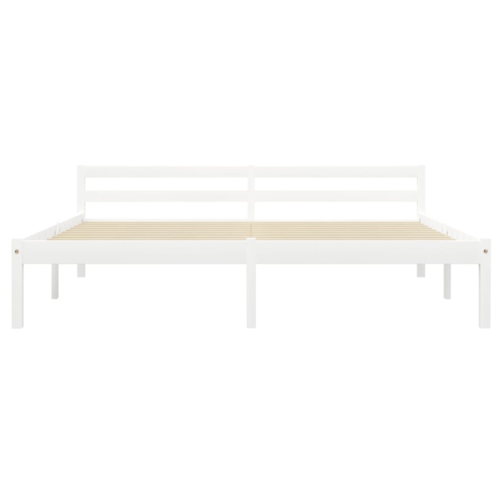 vidaXL Estructura de cama sin colchón madera de pino blanco 180x200 cm