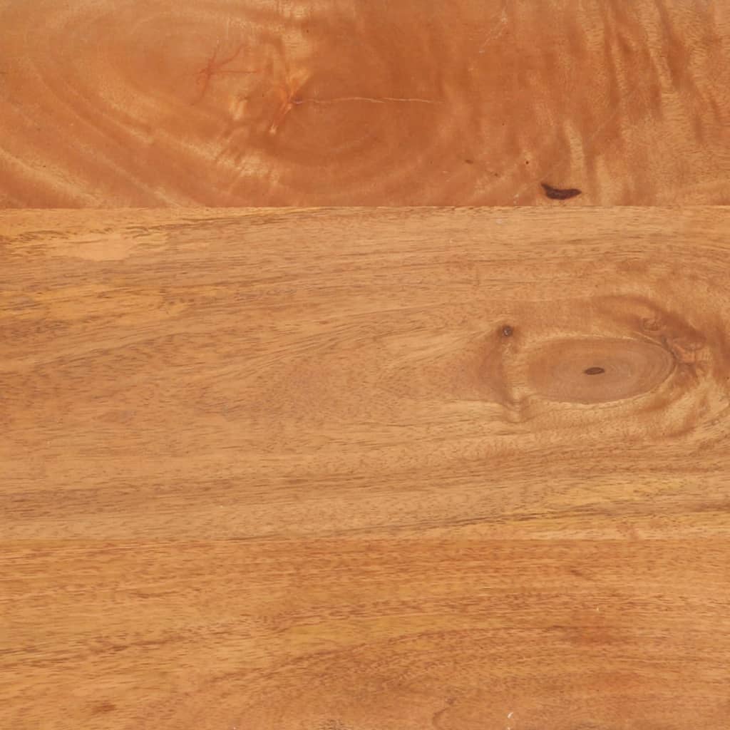 vidaXL Mueble auxiliar madera maciza mango marrón/negro 80x33,5x75 cm