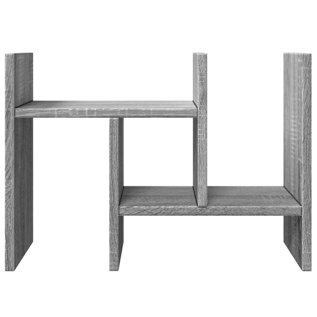 vidaXL Organizador escritorio madera ingeniería gris 34,5x15,5x35,5 cm