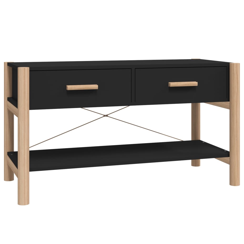 vidaXL Mueble para TV madera contrachapada negro 82x38x45 cm