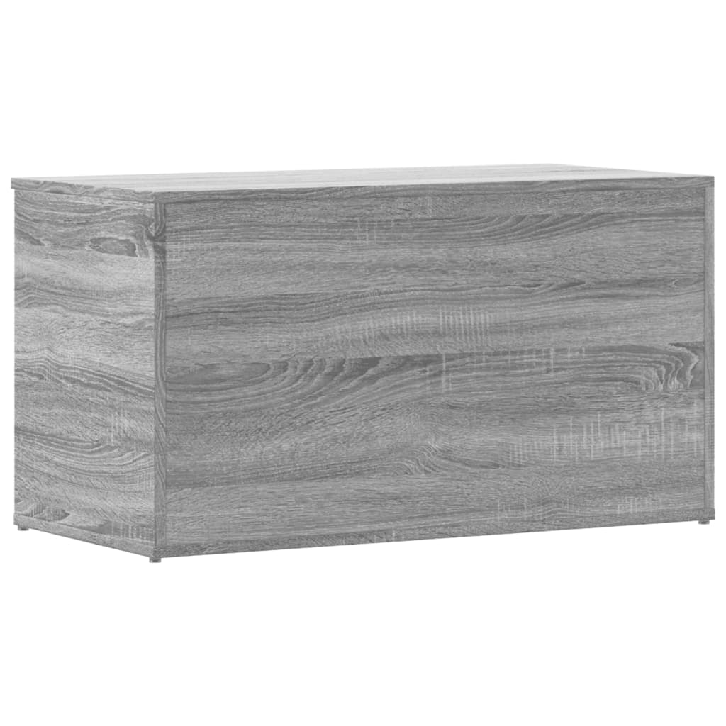 vidaXL Baúl de almacenaje madera contrachapada gris Sonoma 84x42x46 cm