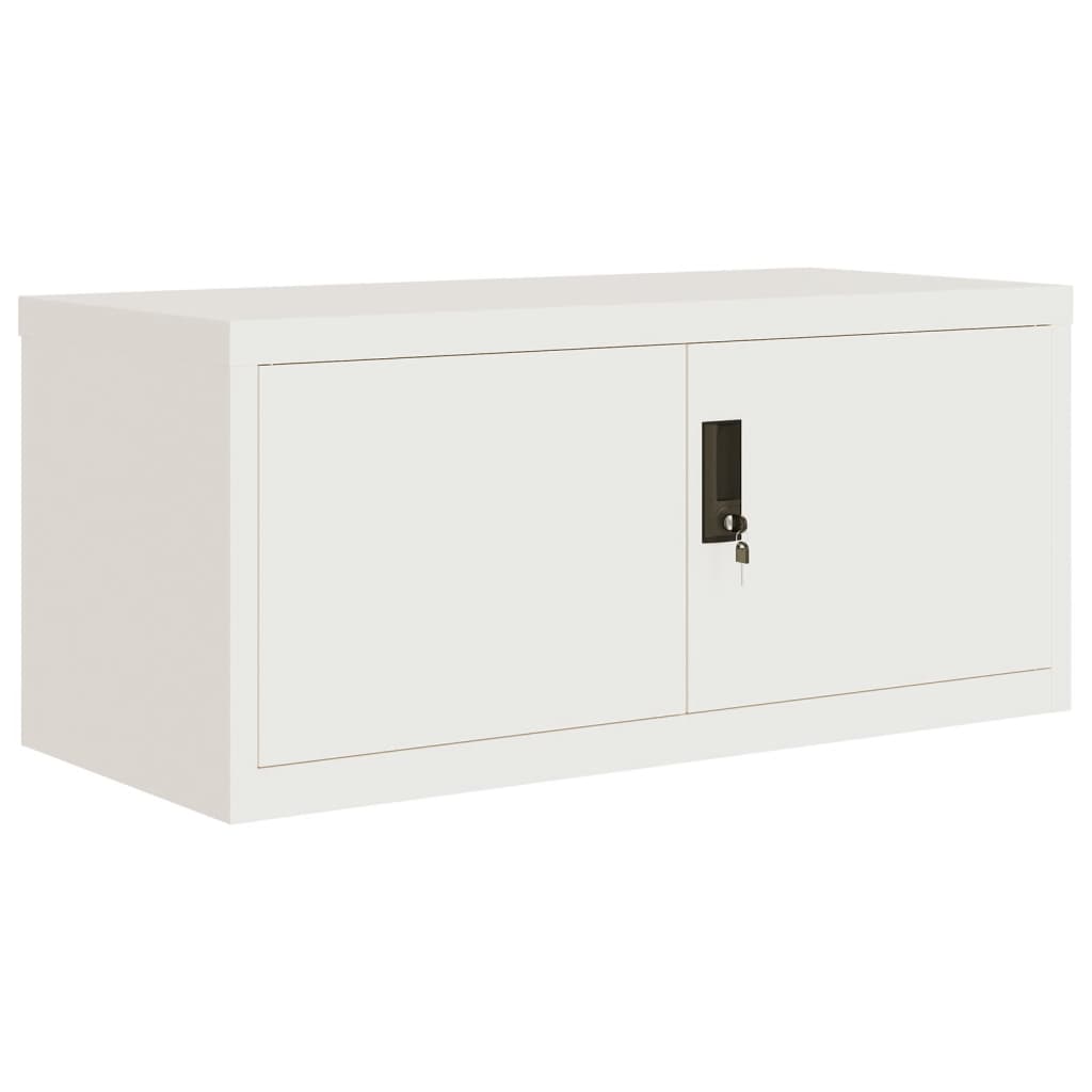 vidaXL Armario archivador de acero blanco 90x40x145 cm