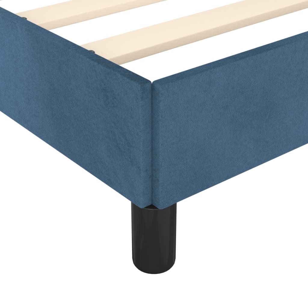 vidaXL Estructura de cama sin colchón terciopelo azul oscuro 120x200cm