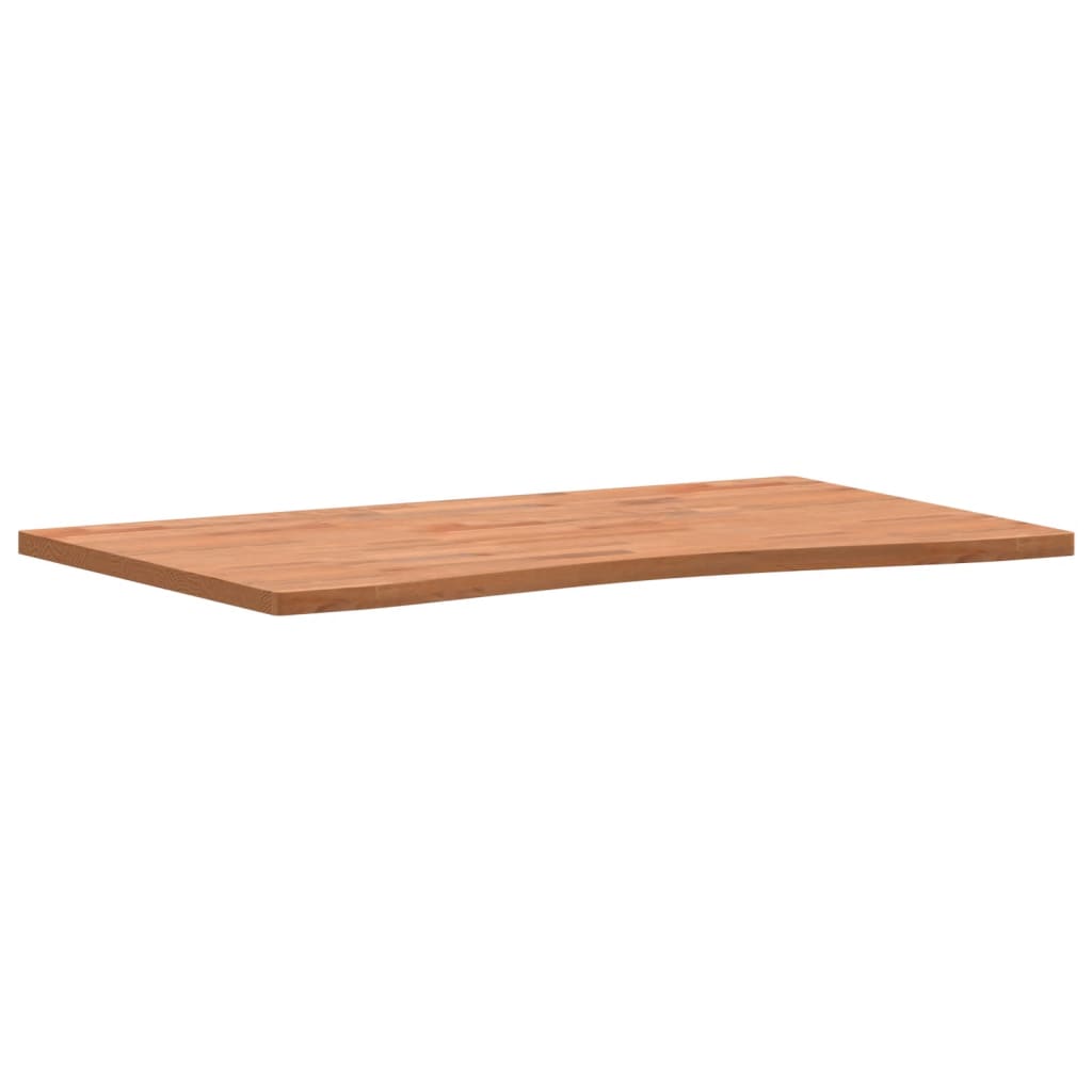 vidaXL Tablero de escritorio madera maciza de haya 100x(55-60)x2,5 cm