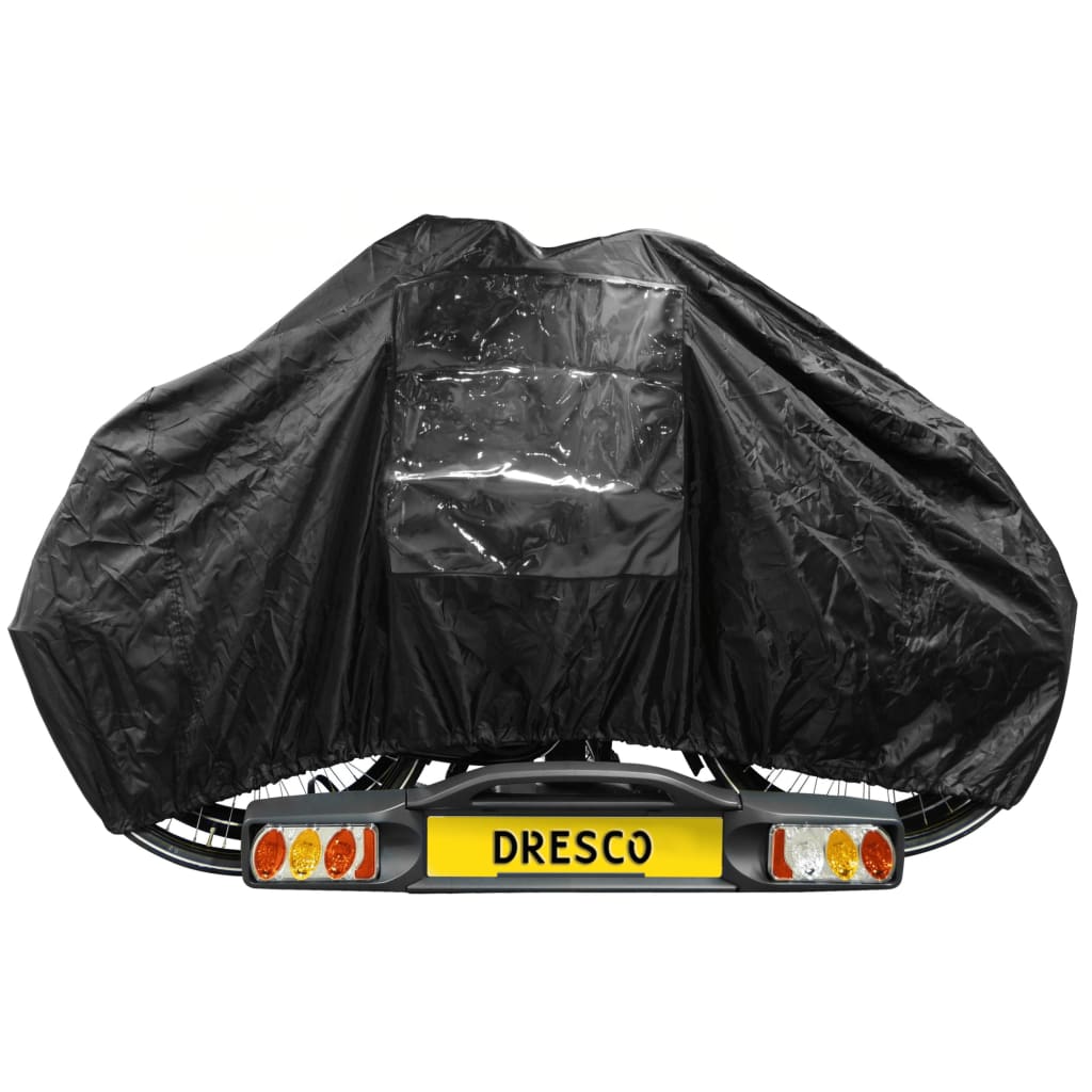 Dresco Funda elástica para 2 bicicletas negra