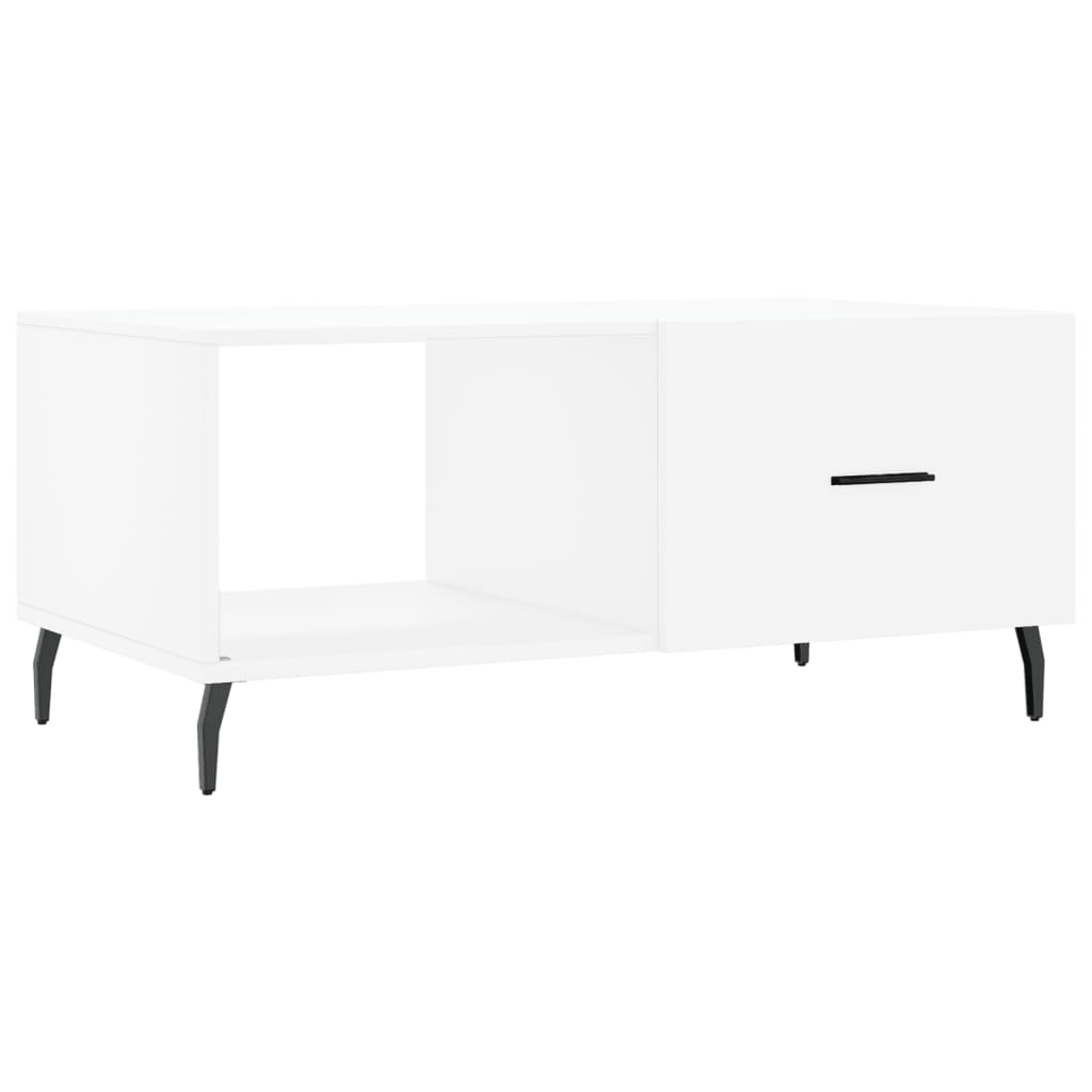 vidaXL Mesa de centro madera contrachapada blanco 90x50x40 cm