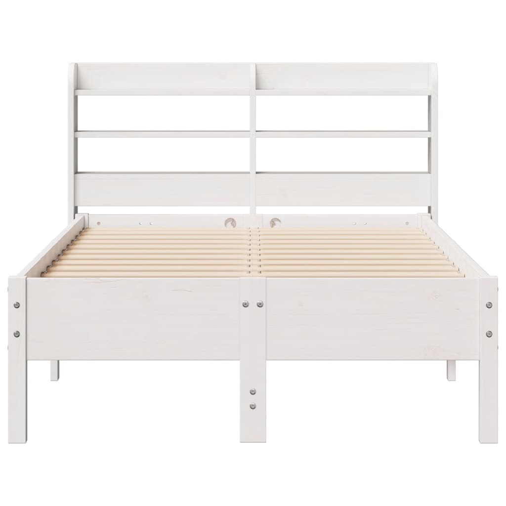 vidaXL Estructura de cama sin colchón madera maciza blanca 75x190 cm