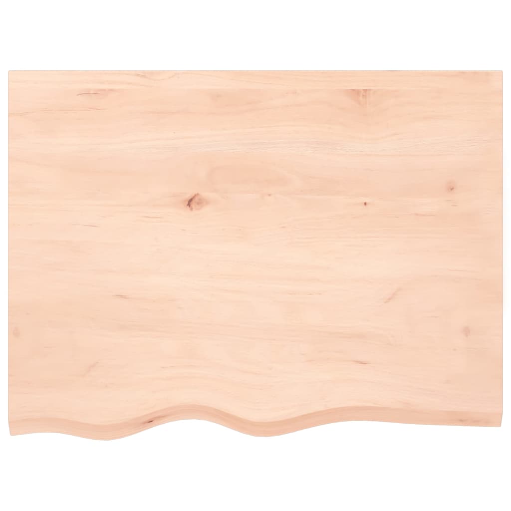 vidaXL Encimera de baño madera maciza sin tratar 80x60x2 cm