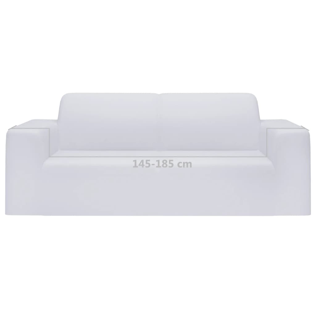 vidaXL Funda elástica para sillón de 2 plazas poliéster jersey blanca