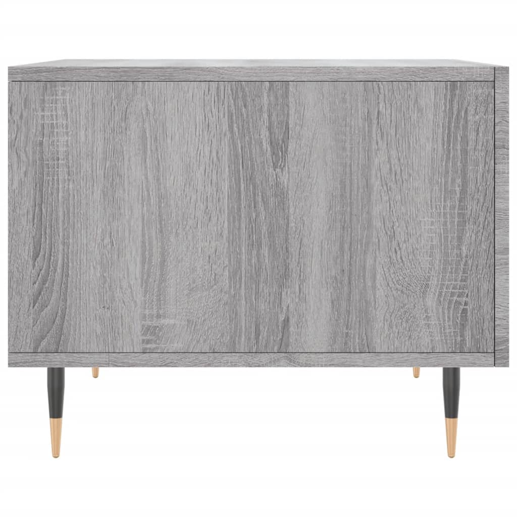 vidaXL Mesa de centro madera contrachapada gris Sonoma 50x50x40 cm