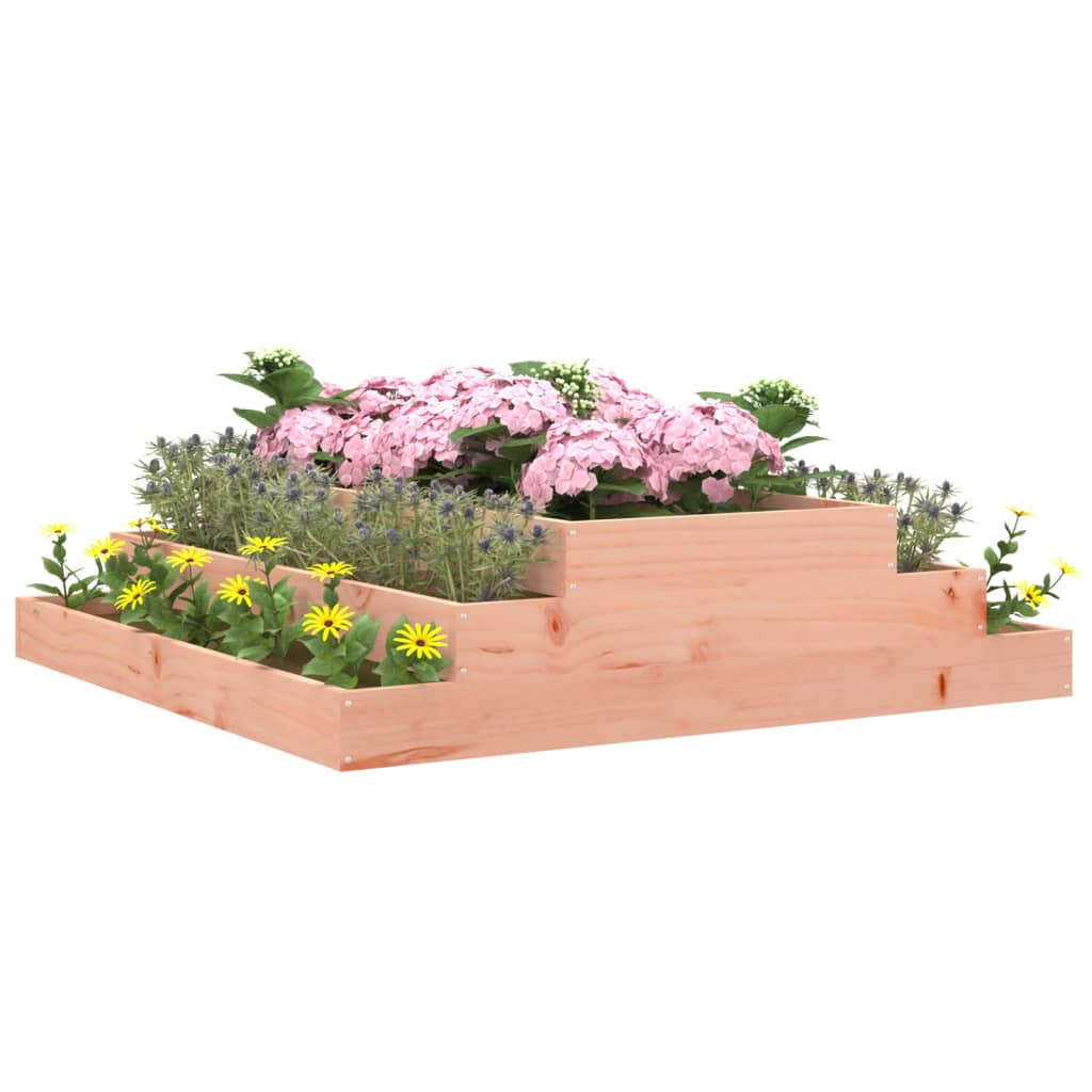 vidaXL Jardinera de madera maciza de douglas 110x110x27 cm