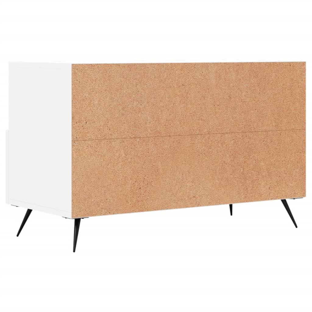 vidaXL Mueble para TV madera contrachapada blanco 80x36x50 cm