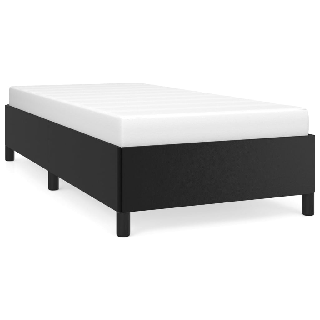 vidaXL Estructura de cama sin colchón cuero sintético negro 100x200 cm