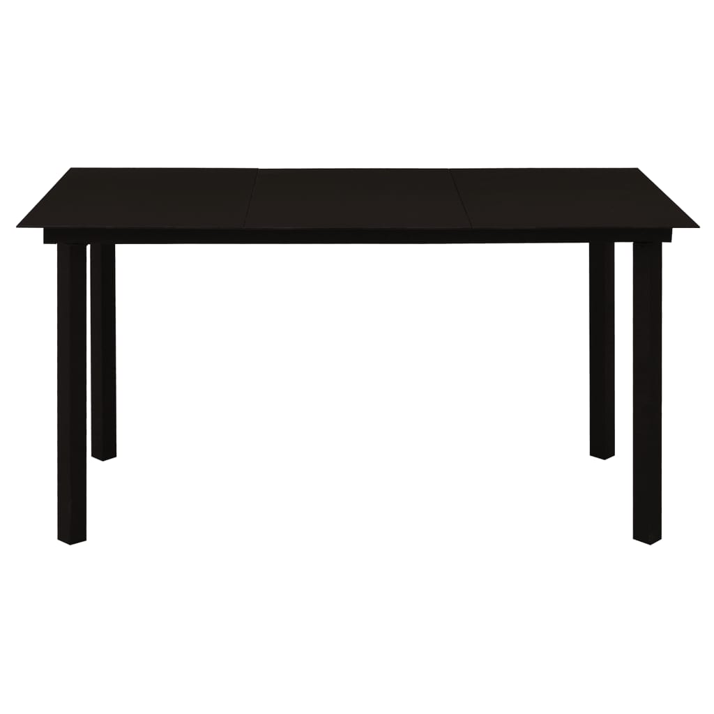 vidaXL Juego de comedor para jardín 7 piezas ratán PVC negro