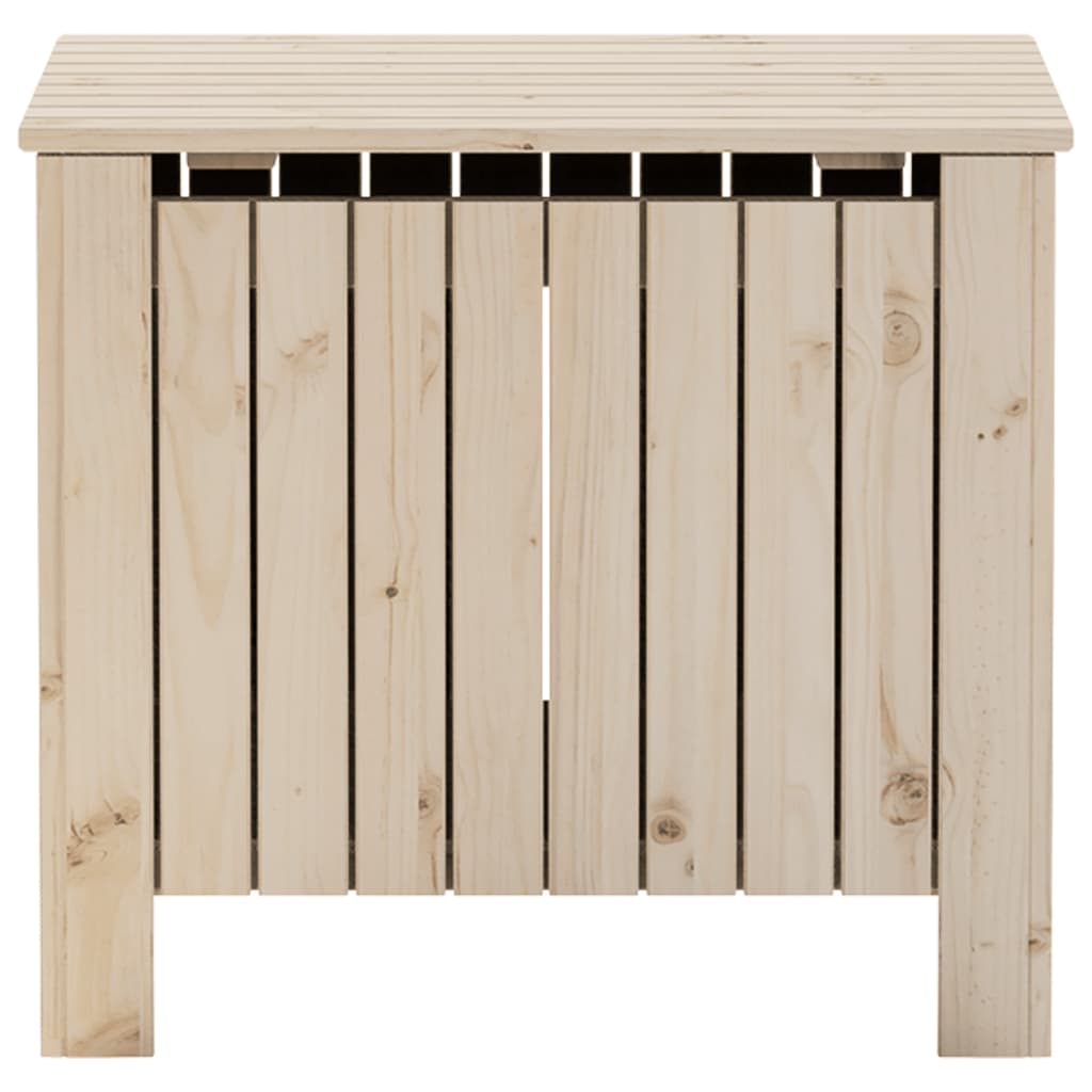 vidaXL Caja de almacenaje con tapa RANA madera maciza pino 60x49x54 cm