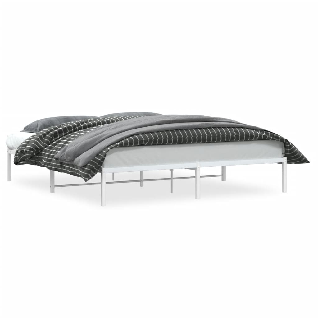 vidaXL Estructura de cama de metal blanco 180x200 cm