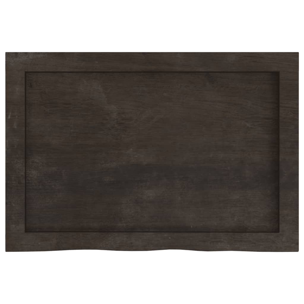 vidaXL Estante pared madera roble tratada marrón oscuro 60x40x(2-6) cm