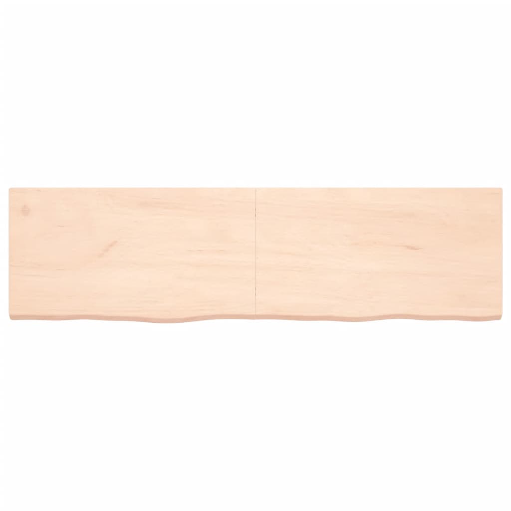 vidaXL Encimera de baño madera maciza sin tratar 180x50x(2-4) cm