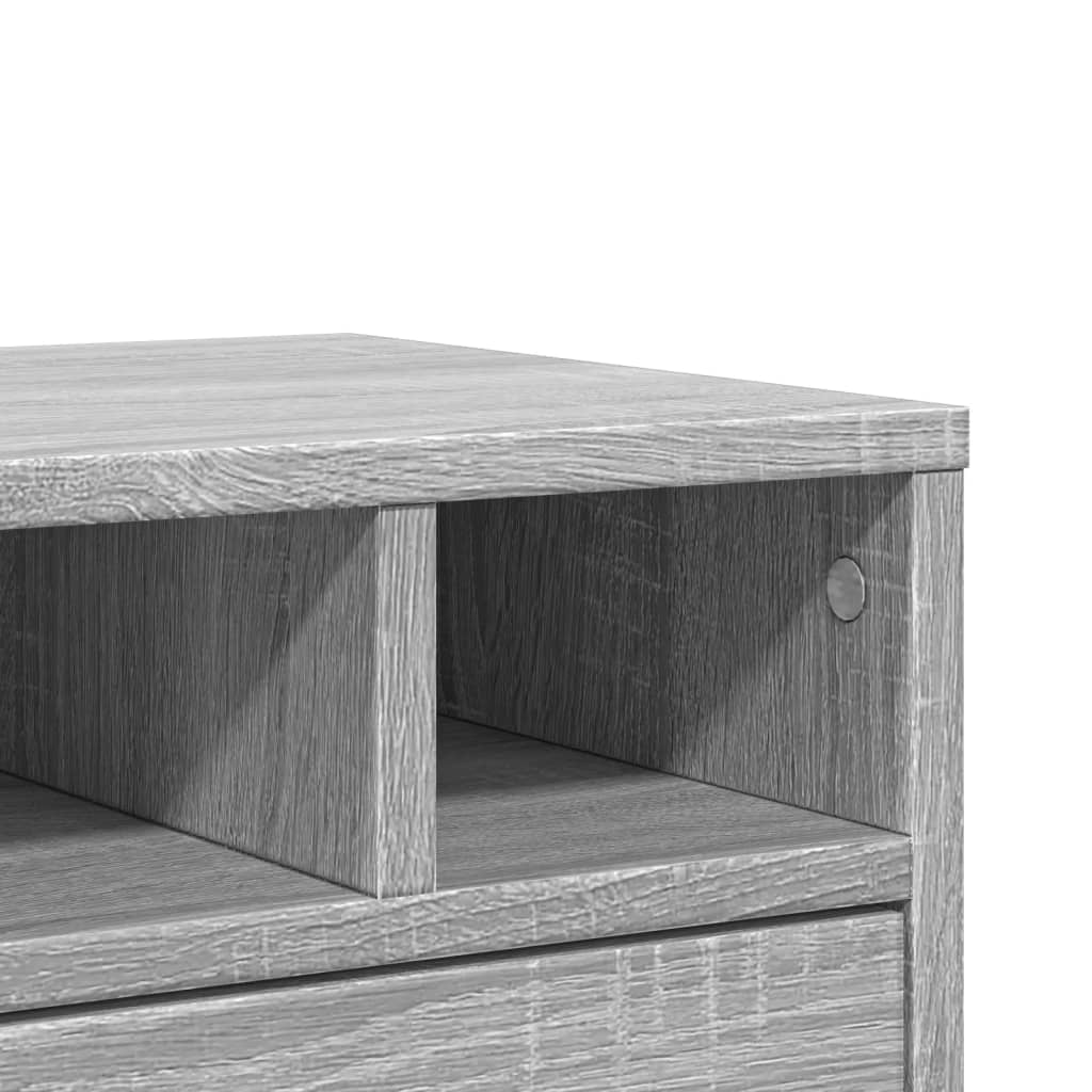 vidaXL Soporte impresora madera ingeniería gris Sonoma 40x32x22,5 cm