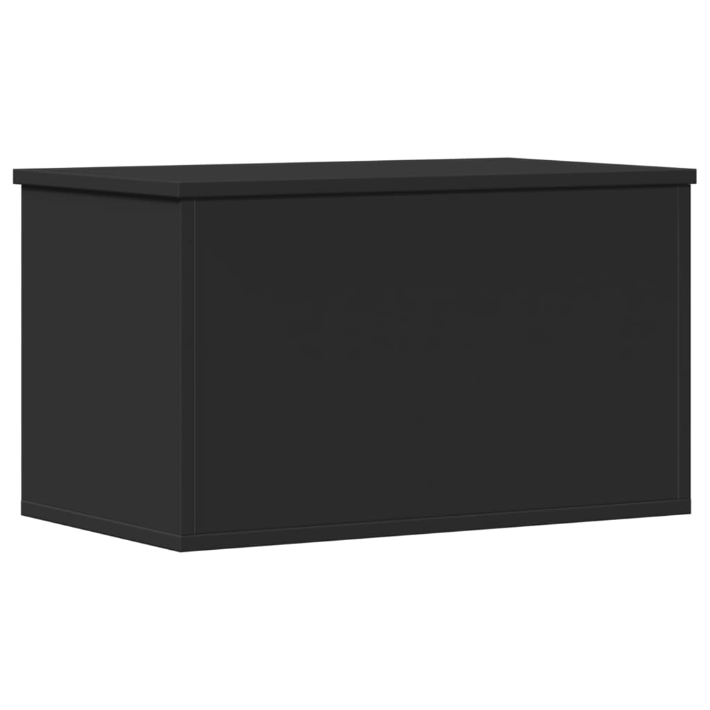 vidaXL Caja de almacenaje madera de ingeniería negro 60x35x35 cm