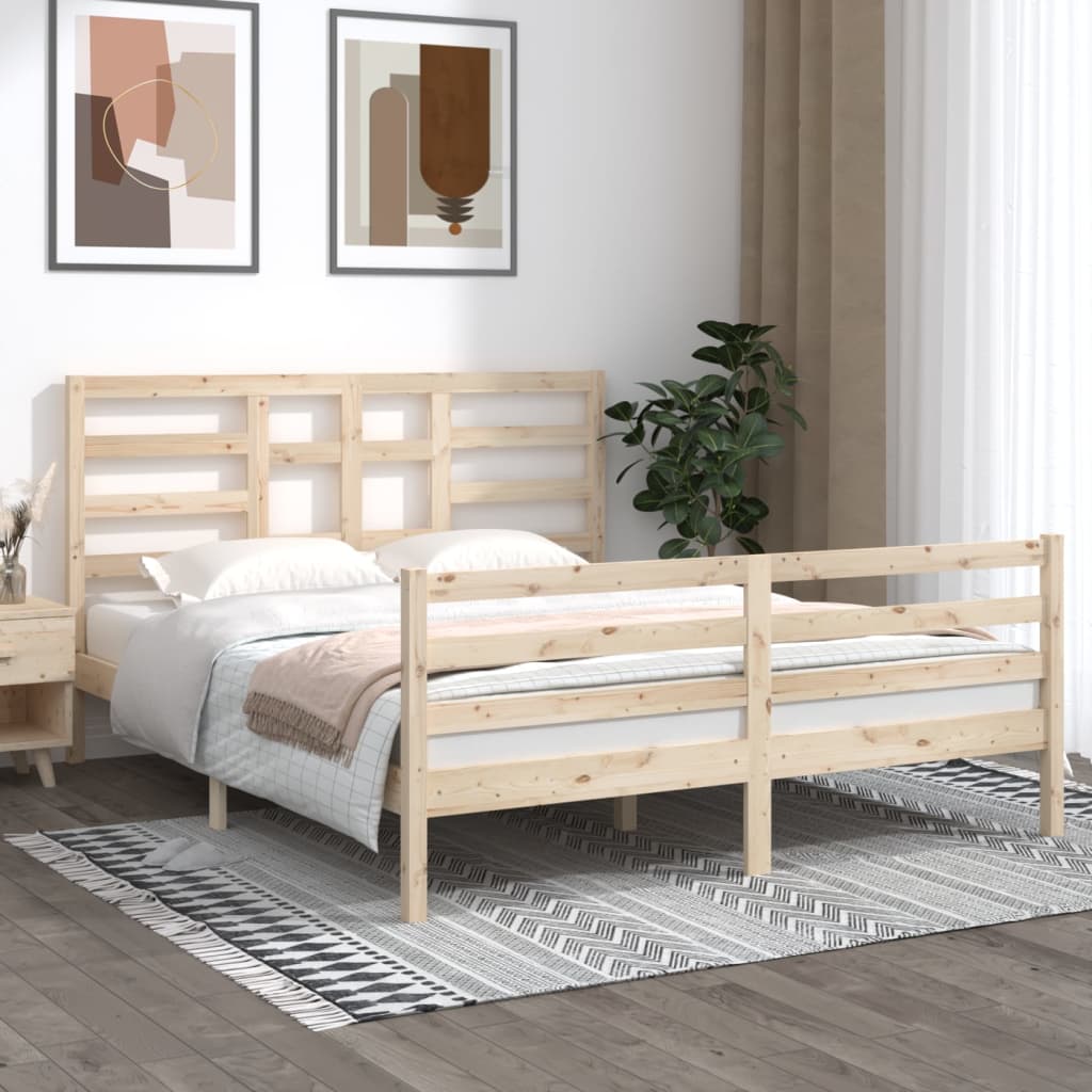 vidaXL Estructura de cama sin colchón madera maciza 160x200 cm