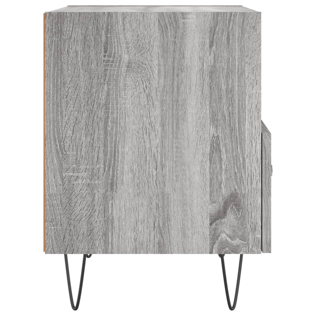 vidaXL Mesitas noche 2 uds madera ingeniería gris Sonoma 40x35x47,5 cm