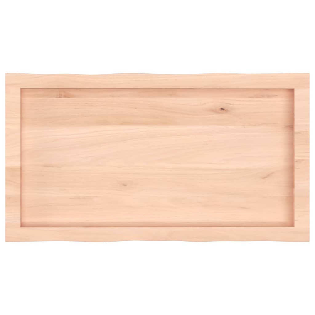 vidaXL Tablero de mesa madera maciza borde natural 80x40x(2-4) cm