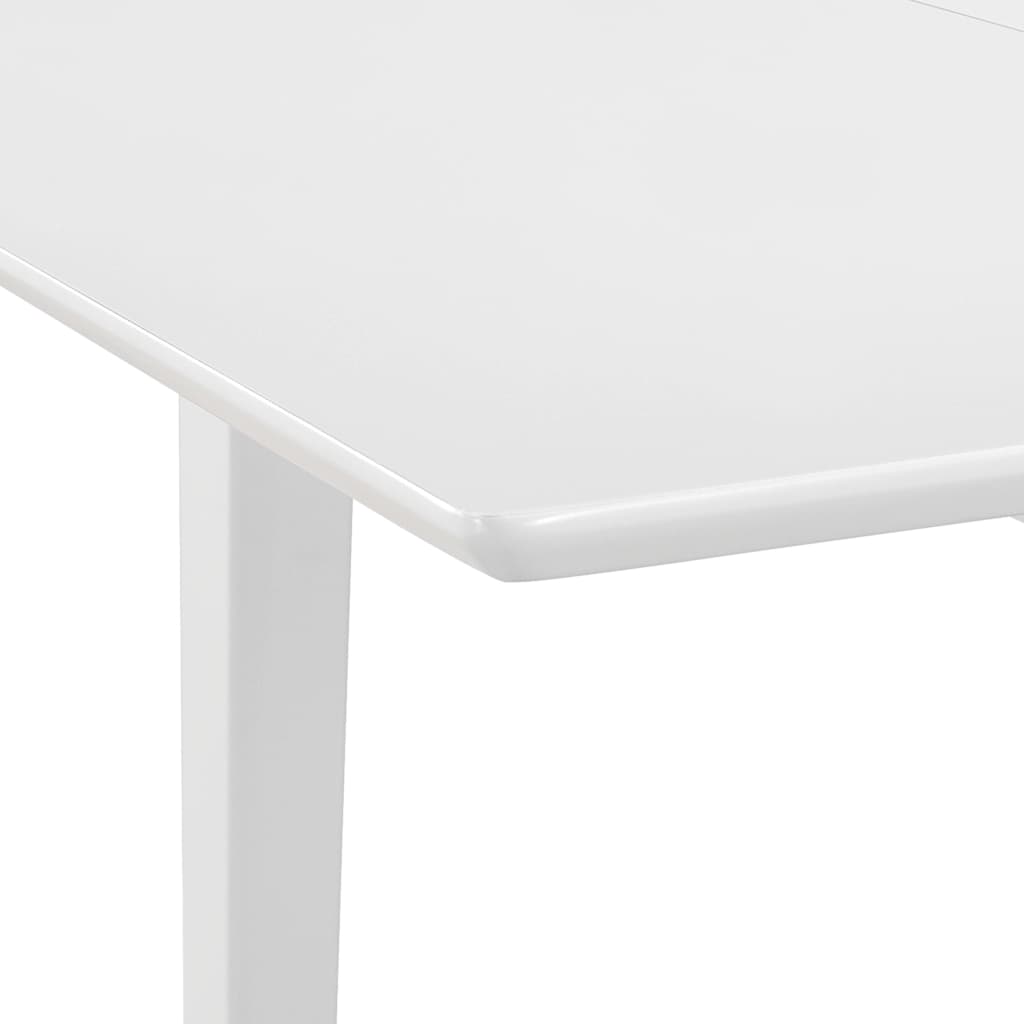 vidaXL Mesa de comedor extensible MDF blanca (80-120)x80x74 cm