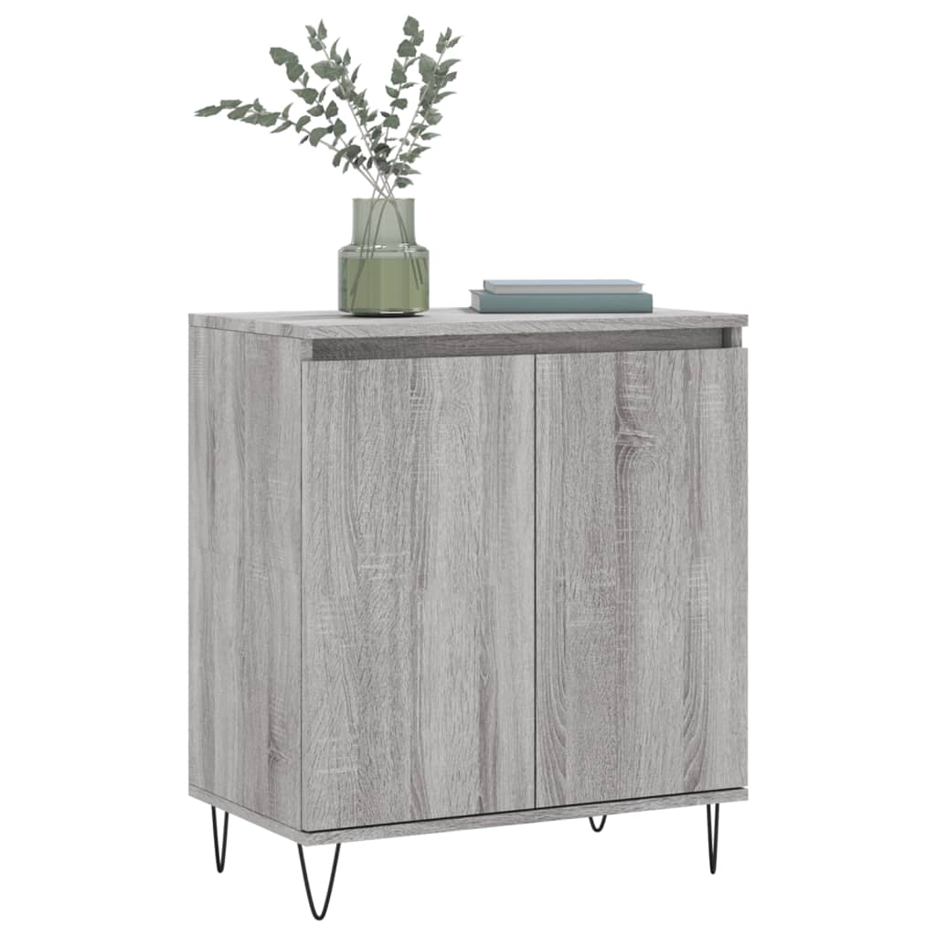 vidaXL Aparador de madera contrachapada gris Sonoma 60x35x70 cm