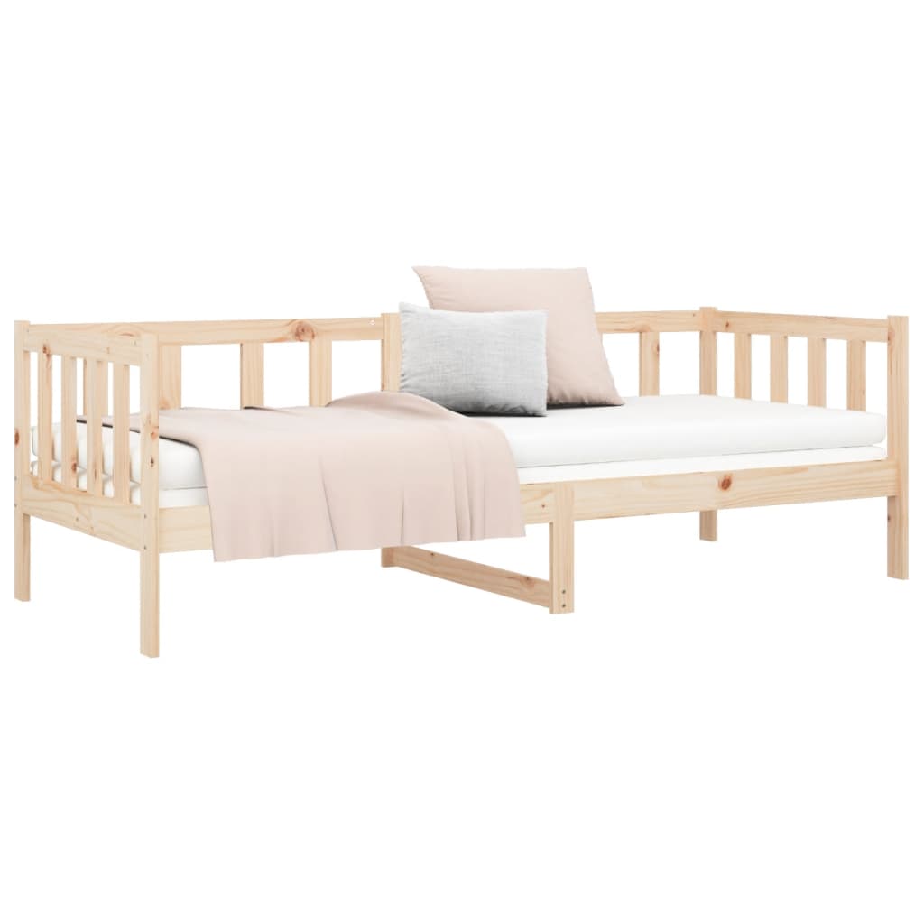 vidaXL Sofá cama sin colchón madera maciza de pino 90x190 cm