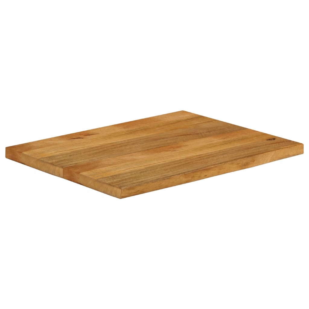 vidaXL Tablero de mesa borde natural madera maciza mango 80x60x2,5 cm