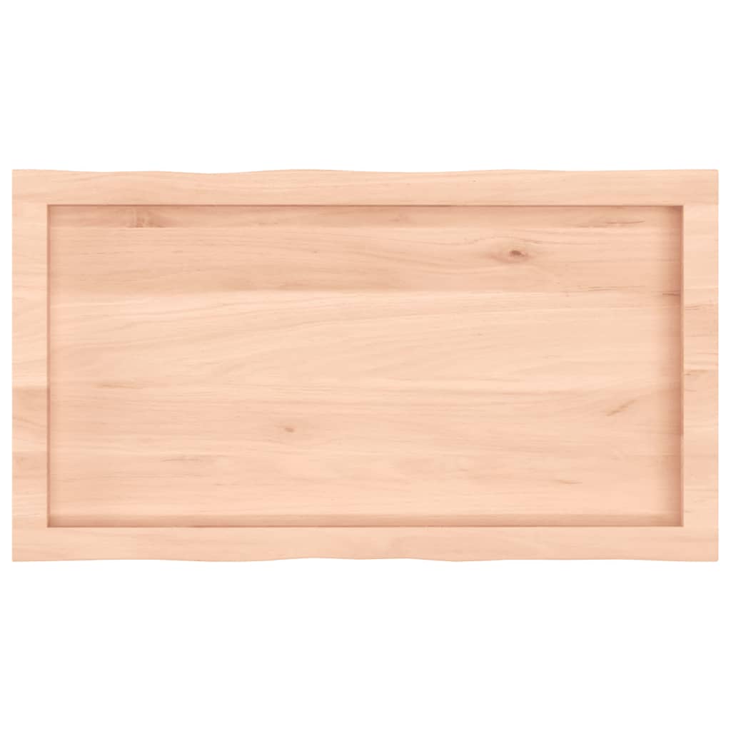 vidaXL Tablero de mesa madera maciza borde natural 80x40x(2-6) cm