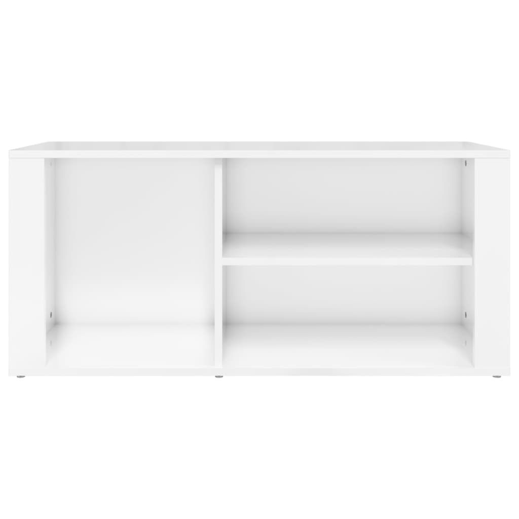 vidaXL Mueble zapatero madera contrachapada blanco brillo 100x35x45 cm