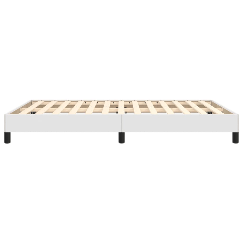 vidaXL Estructura de cama de cuero sintético blanco 140x200 cm