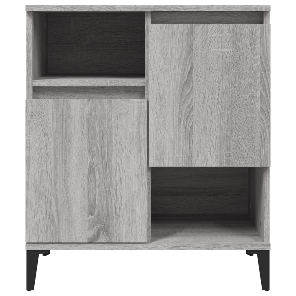 vidaXL Aparadores 3 uds madera contrachapada gris Sonoma 60x35x70 cm