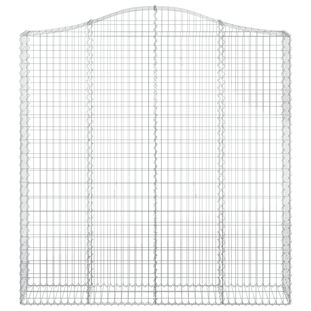 vidaXL Cestas de gaviones 4 uds forma de arco hierro 200x30x200/220 cm