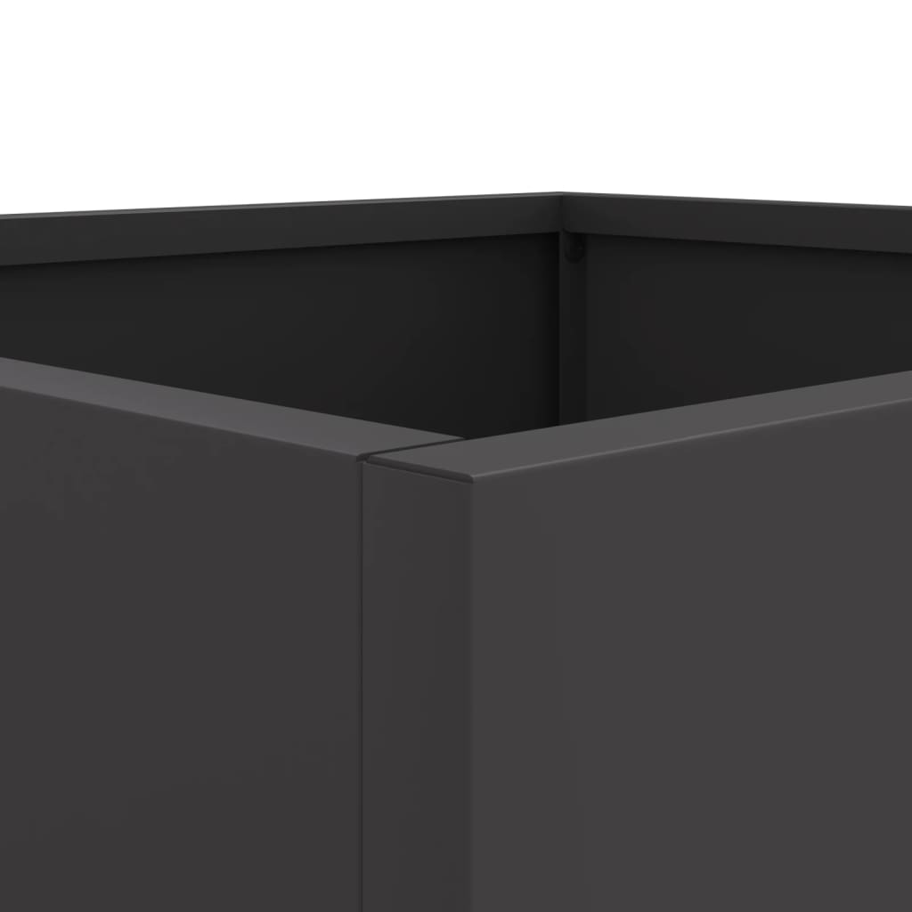 vidaXL Jardinera de acero laminado en frío negro 49x47x46 cm