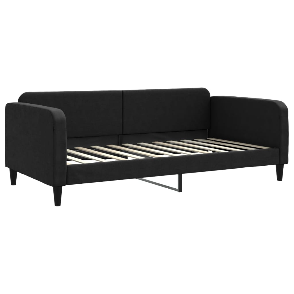 vidaXL Sofá cama sin colchón tela negro 100x200 cm