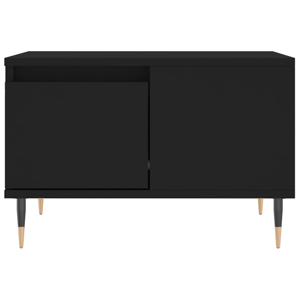 vidaXL Mesa de centro madera contrachapada negro 55x55x36,5 cm