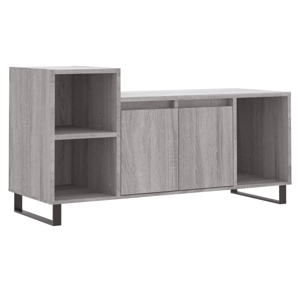 vidaXL Mueble de TV madera contrachapada gris Sonoma 100x35x55 cm